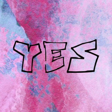 evet soyut suluboya arkaplan hakkında kelime