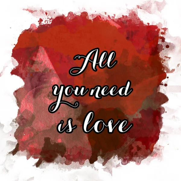 All You Need Love Text Abstract Colorful Background — Stock Photo, Image