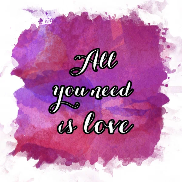 All You Need Love Text Abstract Colorful Background — Stock Photo, Image