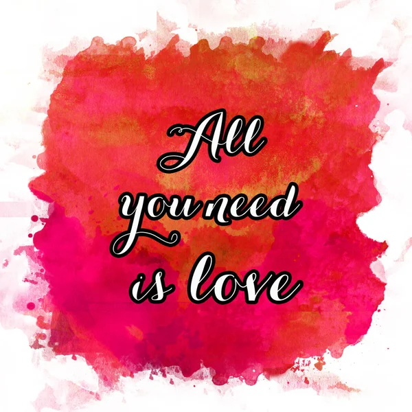 All You Need Love Text Abstract Colorful Background — Stock Photo, Image