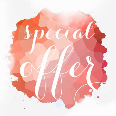 Soyut renkli arkaplan üzerine özel teklif metni