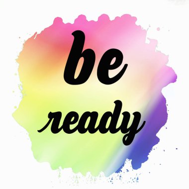 Soyut hızlı hareket arkaplanındaki kavramsal sözcüklere hazır olun. Kare yerleşimi.