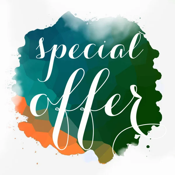Special offer text on abstract colorful background