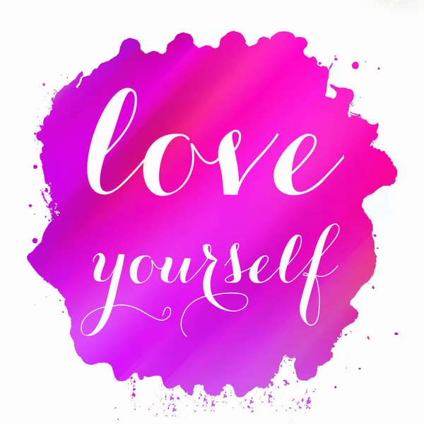 Love Yourself Text Abstract Vivid Background — Stock Photo, Image