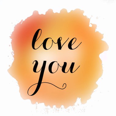 Soyut renkli arkaplanda yazdığın metni seviyorum