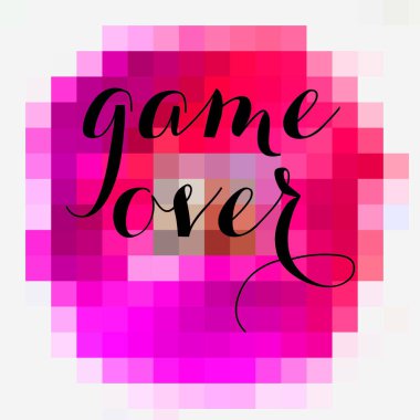 Oyun bitti konsept renkli pankart