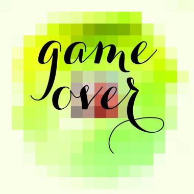 Oyun bitti konsept renkli pankart