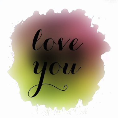 Soyut renkli arkaplanda yazdığın metni seviyorum