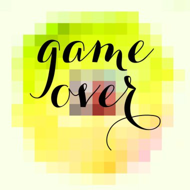 Oyun bitti konsept renkli pankart