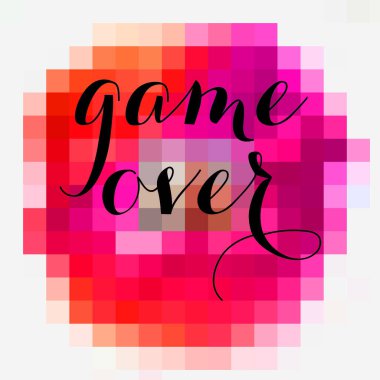 Oyun bitti konsept renkli pankart