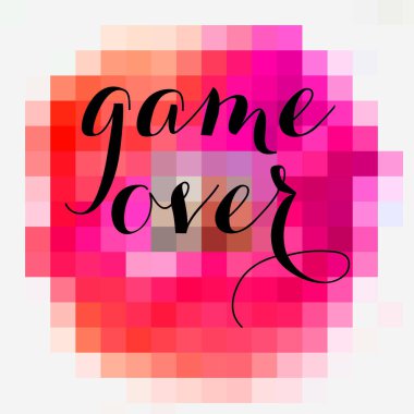 Oyun bitti konsept renkli pankart