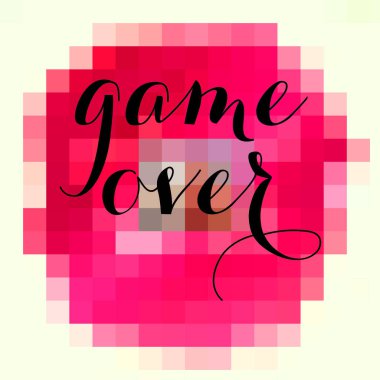 Oyun bitti konsept renkli pankart