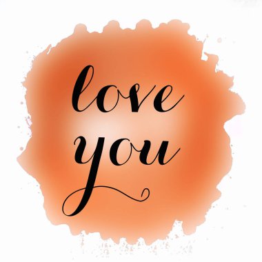 Soyut renkli arkaplanda yazdığın metni seviyorum