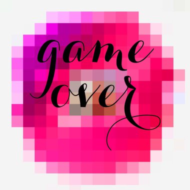 Oyun bitti konsept renkli pankart