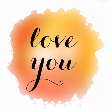 Soyut renkli arkaplanda yazdığın metni seviyorum