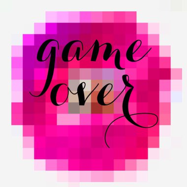 Oyun bitti konsept renkli pankart