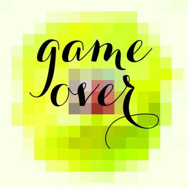 Oyun bitti konsept renkli pankart