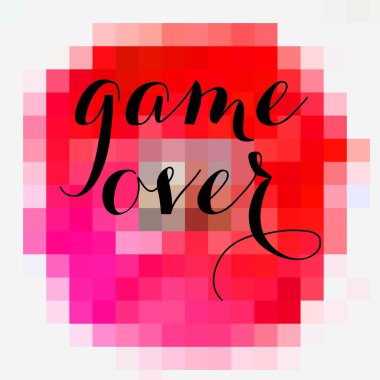 Oyun bitti konsept renkli pankart