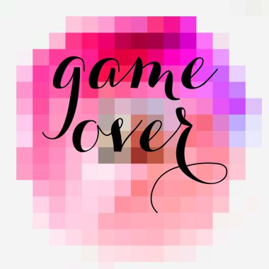 Oyun bitti konsept renkli pankart