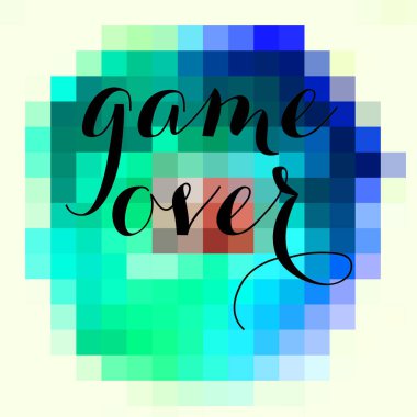 Oyun bitti konsept renkli pankart