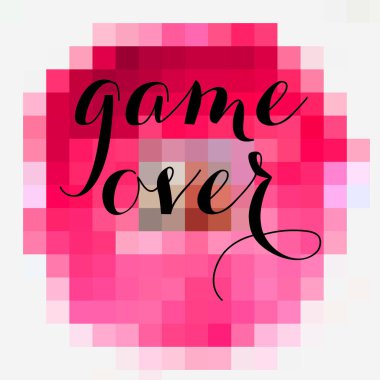 Oyun bitti konsept renkli pankart