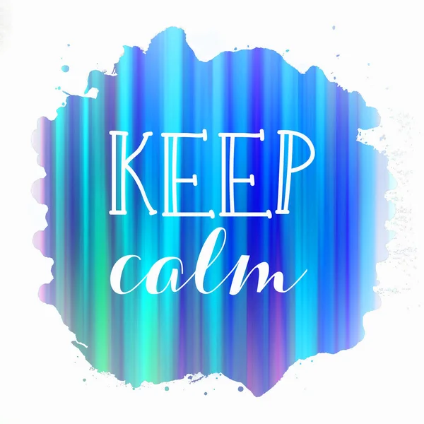 Keep Calm Text Abstract Colorful Background — Stock Photo, Image
