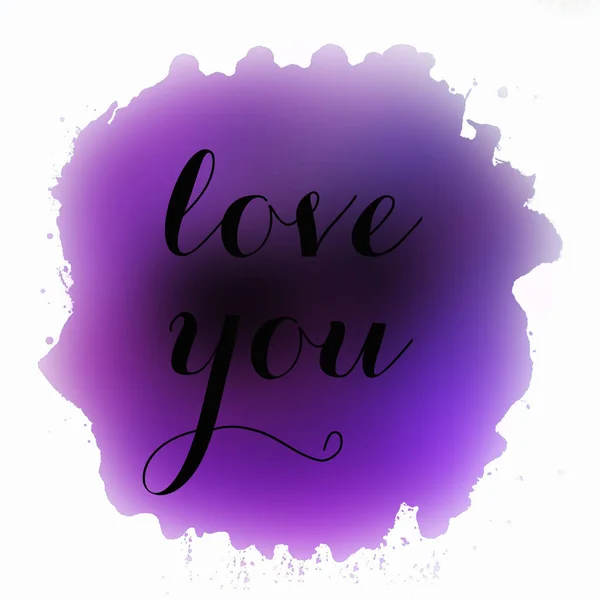 Love You Tekst Abstracte Kleurrijke Achtergrond — Stockfoto