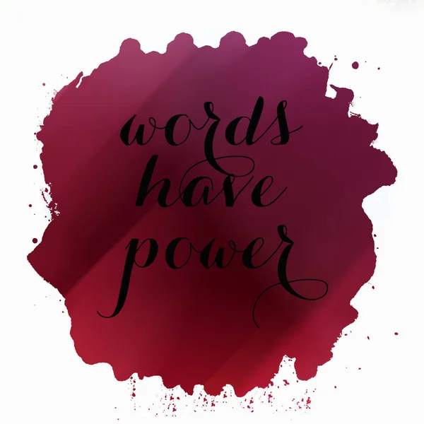 Palabras Tienen Texto Poder Sobre Fondo Colorido Abstracto — Foto de Stock