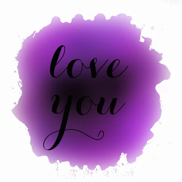 Love You Tekst Abstracte Kleurrijke Achtergrond — Stockfoto