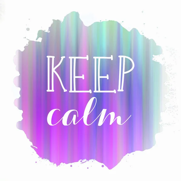 Keep Calm Text Abstract Colorful Background — Stock Photo, Image