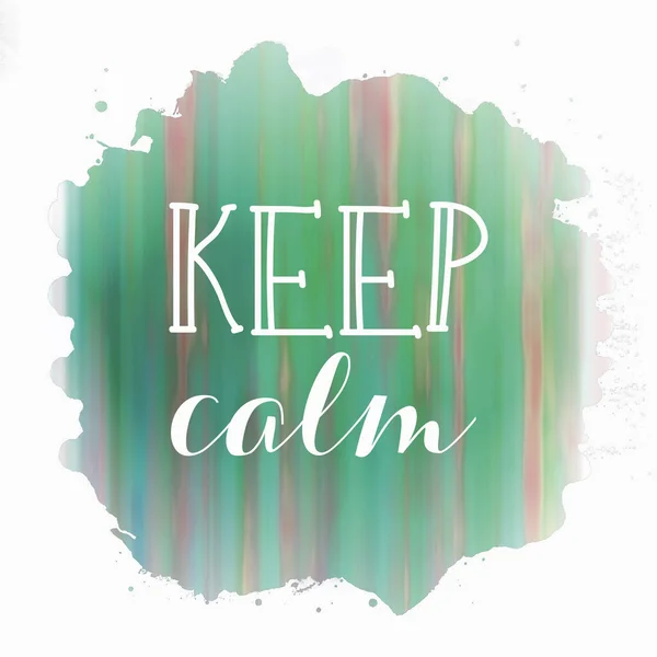 Keep Calm Text Abstract Colorful Background — Stock Photo, Image