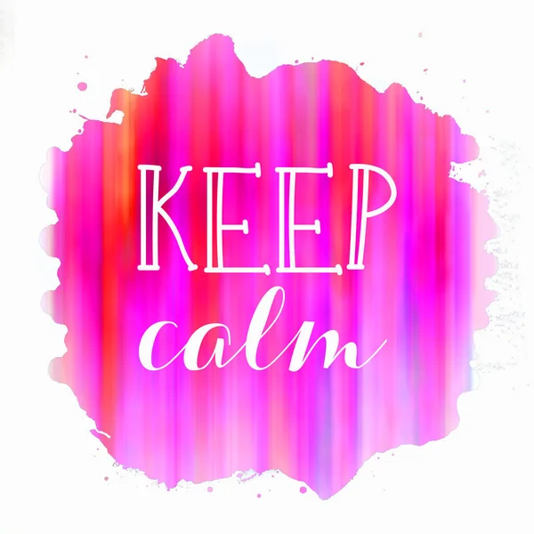 Keep Calm Text Abstract Colorful Background — Stock Photo, Image