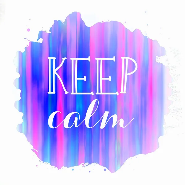 Keep Calm Text Abstract Colorful Background — Stock Photo, Image