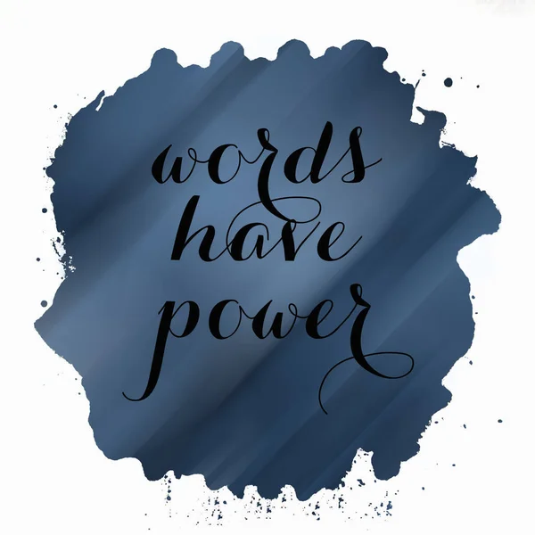 Palavras Têm Texto Poder Fundo Colorido Abstrato — Fotografia de Stock