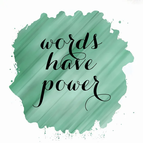 words have power text on abstract colorful background