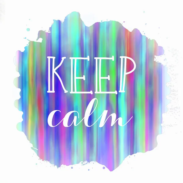 Keep Calm Text Abstract Colorful Background — Stock Photo, Image