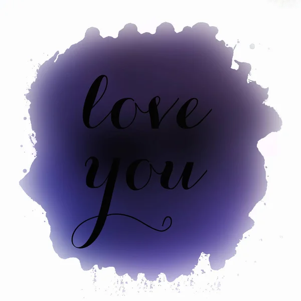 Love You Tekst Abstracte Kleurrijke Achtergrond — Stockfoto