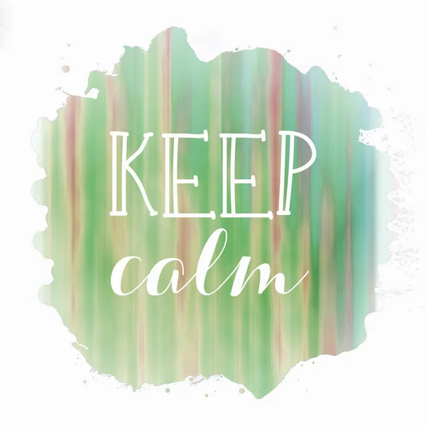 Keep Calm Text Abstract Colorful Background — Stock Photo, Image