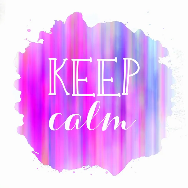 Keep Calm Text Abstract Colorful Background — Stock Photo, Image