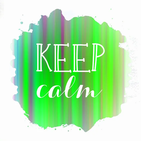 Keep Calm Text Abstract Colorful Background — Stock Photo, Image