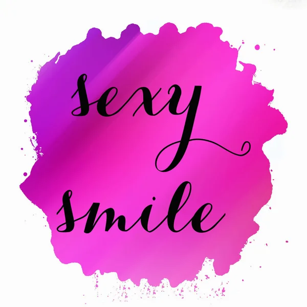 Sexy Sorriso Testo Sfondo Colorato Astratto — Foto Stock