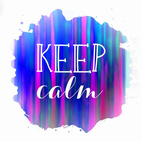 Keep Calm Text Abstract Colorful Background — Stock Photo, Image