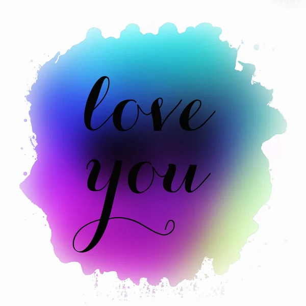 Love You Text Abstract Colorful Background — Stock Photo, Image