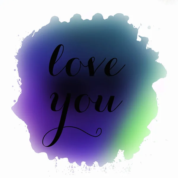 Love You Text Abstract Colorful Background — Stock Photo, Image