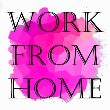 Soyut renkli arkaplan üzerindeki ev cümlesinden çalış