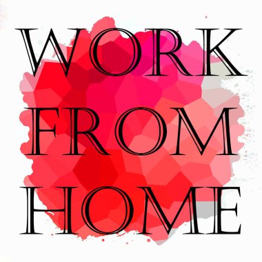 Soyut renkli arkaplan üzerindeki ev cümlesinden çalış