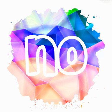 - Hayır! soyut renkli arkaplan üzerine metin