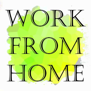 Soyut renkli arkaplan üzerindeki ev cümlesinden çalış