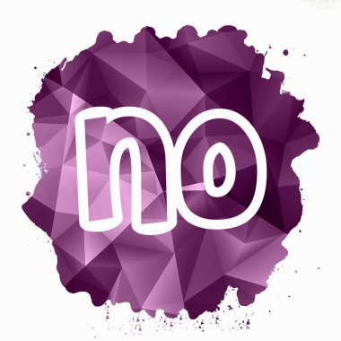 - Hayır! soyut renkli arkaplan üzerine metin