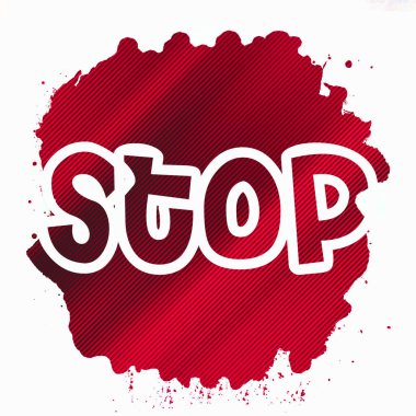 Soyut renkli arkaplan üzerindeki metni durdur 